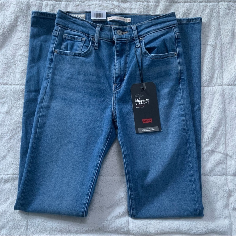 Levi's Women's High Rise Jeans - Blue - Picture 4 of 8